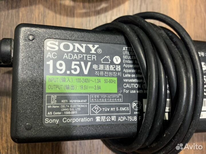 Оригинальнцй блок питания sony 19.5v 3.9a