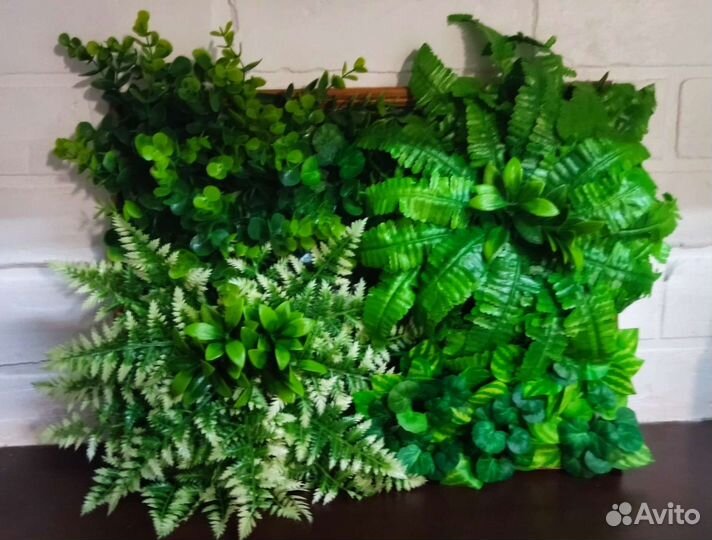 Картины из искуственной зелени