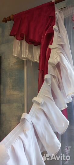 Штора вуалевая с ламбрекеном в детскую