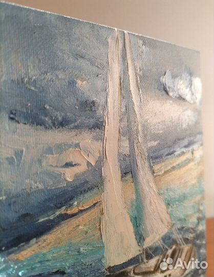 Картина маслом Парусник