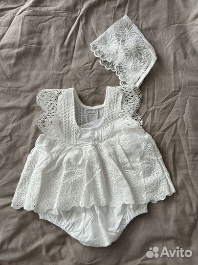 Боди и шапочка на крещение