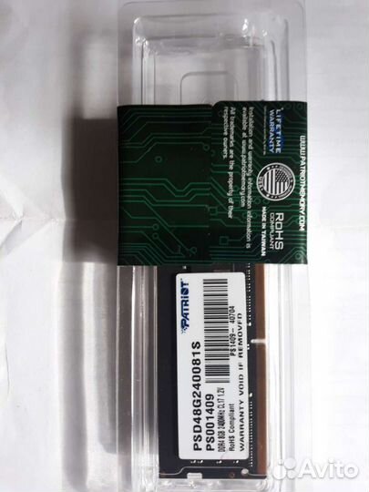 Оперативная память ddr4 8gb psd48g250081s