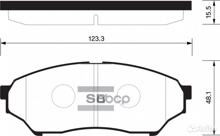 SP1585SNS колодки дисковые передние Mitsubishi