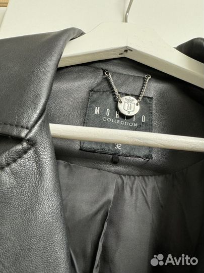 Кожаная куртка косуха mohito