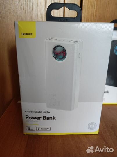 Power bank Baseus 65W 30000 mAh (Новый) бел и чер
