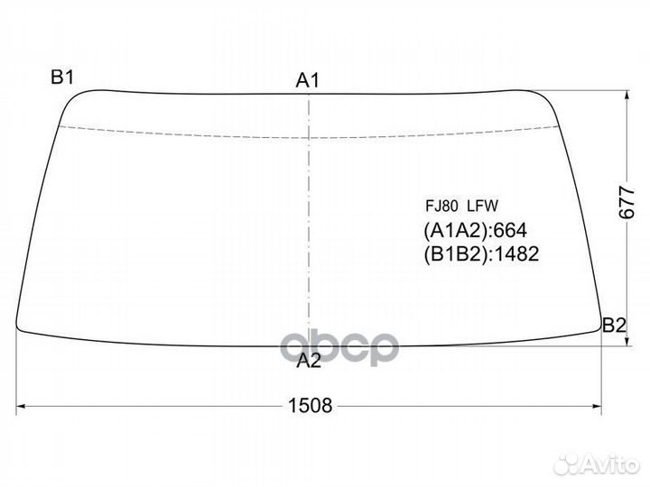 Стекло лобовое в резинку toyota land cruiser FJ