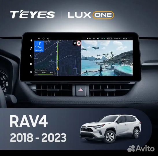 Магнитола Teyes LuxOne 6/128 на Toyota Rav4 18-23