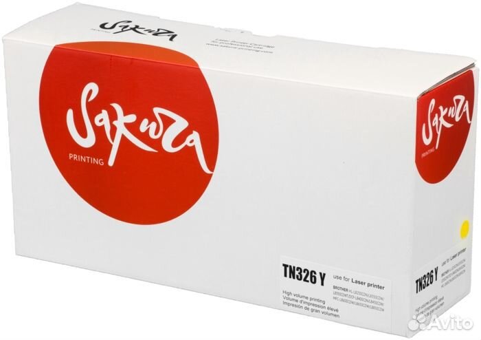 Картридж Sakura TN326Y, совместимый