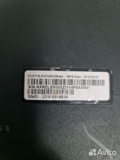Игровой Acer v3-571G