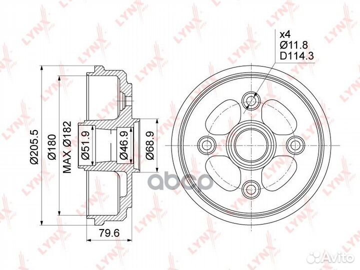 Барабан тормозной Daewoo Matiz 0.8 98 bm1017