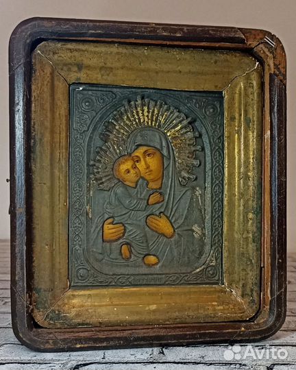 Икона Старинная Владимирская Божья Матерь