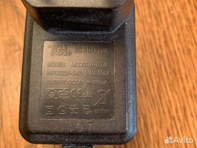 Адаптер TGI ac/dc 220v/7.5v 150mA