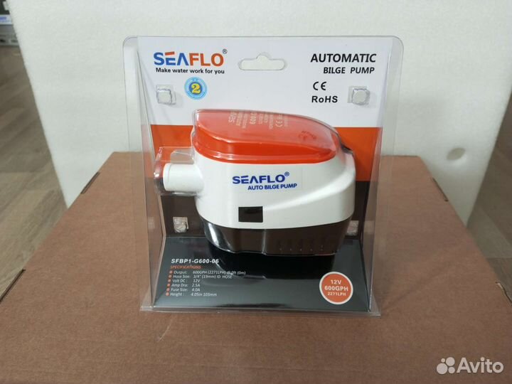 Помпа автоматическая SeaFlo трюмная, 12 вольт