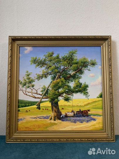 Картина маслом на холсте 60х60 50 годы