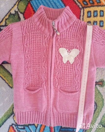 Кофта на молнии для девочки 2-3 года