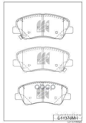 Колодки торм.пер. D11376MH Kashiyama