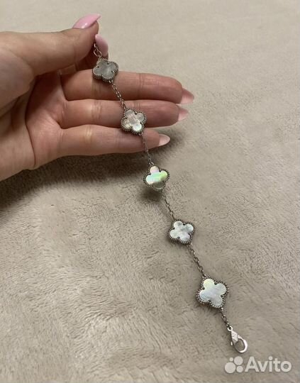 Браслет van cleef arpels с перламутром