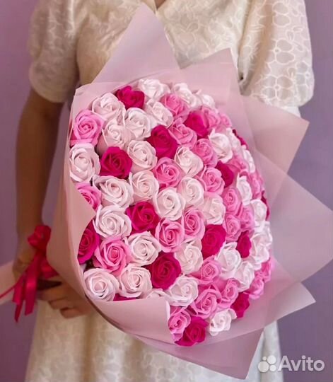 Букеты из мыльных роз к 8 марта