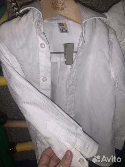 Рубашки белые для мальчика 98