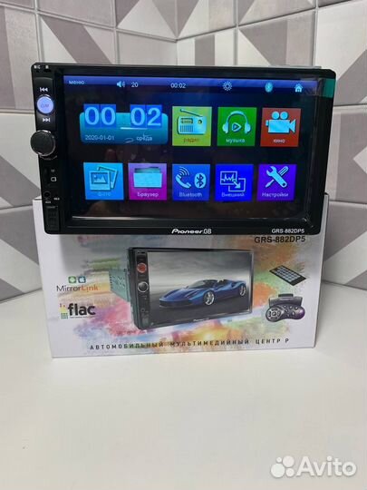 Магнитола Pioneer 1DIN с экраном Bluetooth