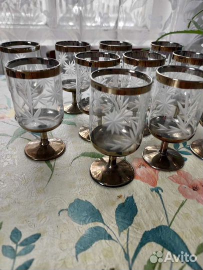 Рюмки Чешское стекло 12 штук