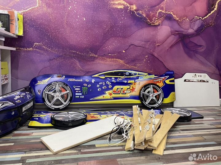 Кровать машина с подсветкой