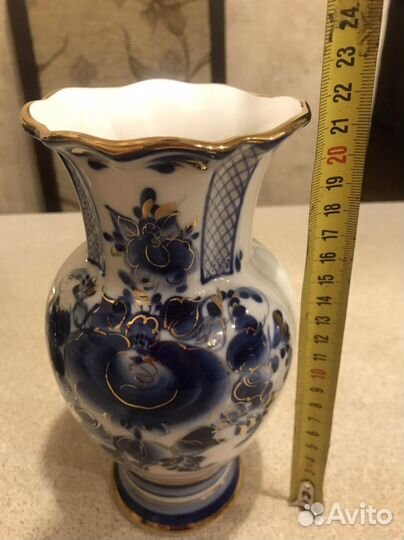 Ваза, салфетница и конфетница- гжель