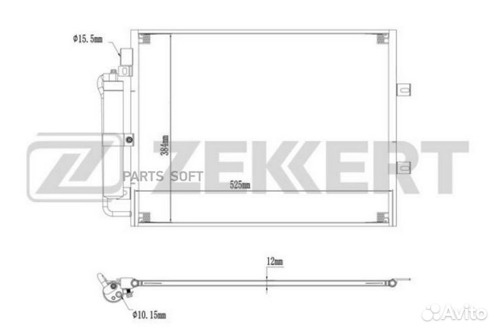 Радиатор кондиционера Renault Twingo II 07