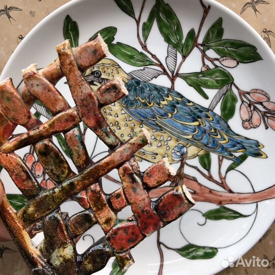 Декоративная тарелка «Дрозд»