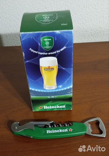 Heineken набор для пива бокал и открывалка-штопор