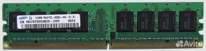 Модули памяти DDR 2, 512 Mb (цена за 1 шт.)