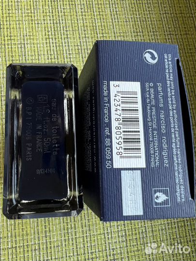 Narciso Rodriguez for Him Bleu Noir edt 1мл распив