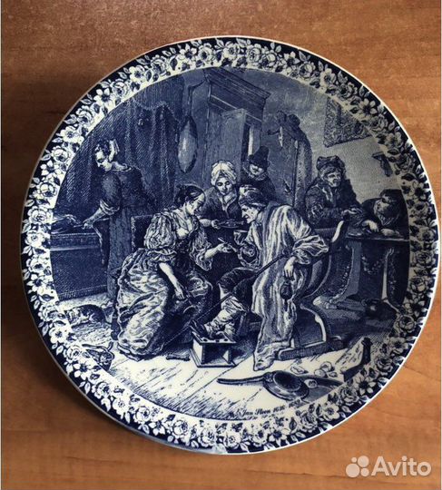 Большое блюдо, тарелка Delfts. Голландия