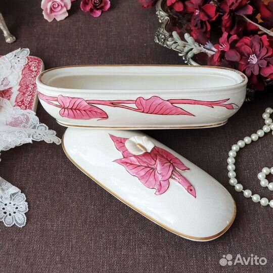 1877год Антикварный футляр/шкатулка, Англия