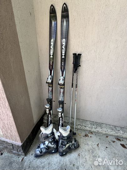 Горные лыжи с ботинками три комплекта