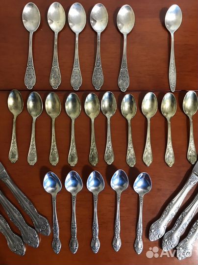 Ложки чайные мельхиор, нерж прошлый век