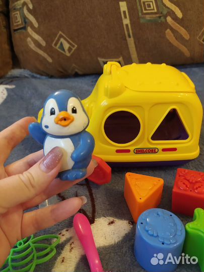 Кораблик-сортёр с капитаном, игрушки резиновые