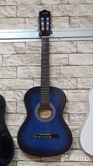Гитара синяя леворукая
