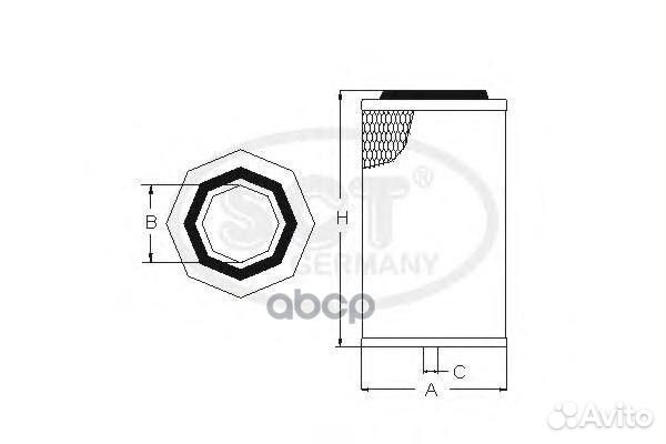 Фильтр воздушный Груз/Комм SB032 SCT