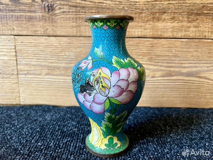 Ваза старинная эмаль