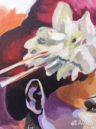 Картина маслом «Девушка с татуировкой»