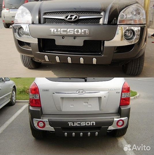 Накладки на передний и зад. бампер Hyundai Tucson