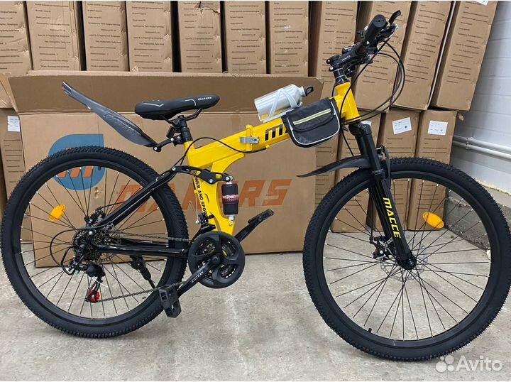 Велосипед складной новый желтый