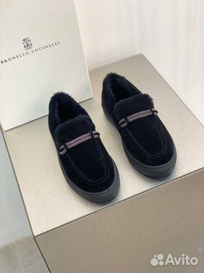 Топсайдеры меховые Brunello cucinelli