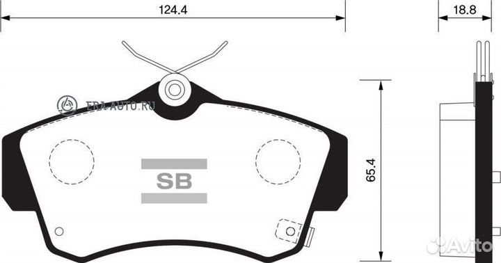 Sangsin brake SP1359 Колодки тормозные дисковые пе