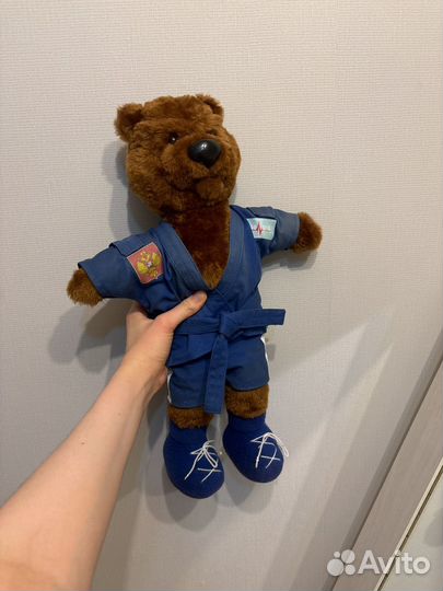 Игрушка медведь-каратист с надписью,Россия