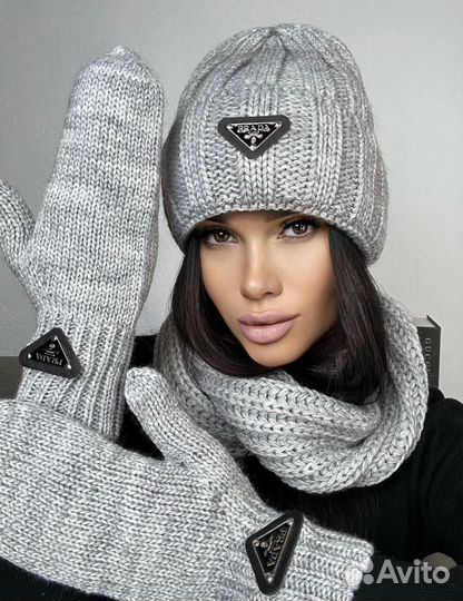 Комплект шапка, шарф
