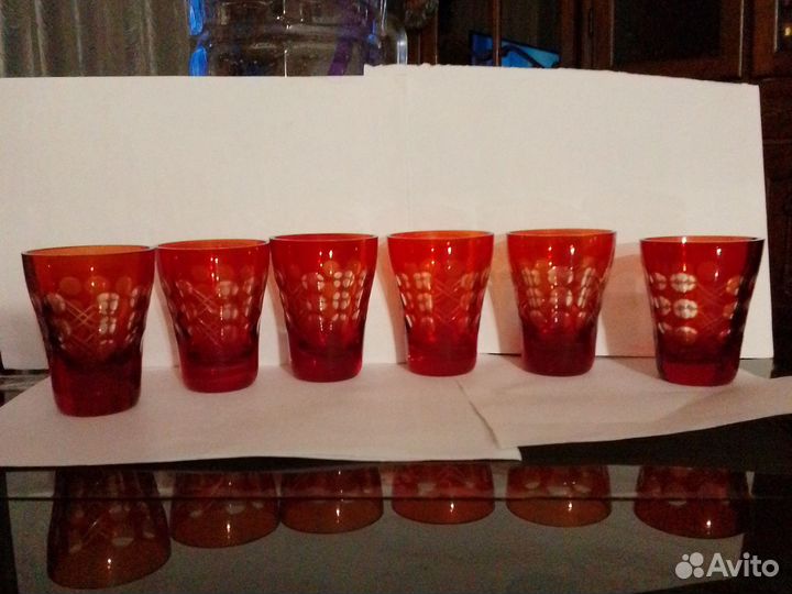 Фужеры 12 шт.Рюмки 6.5 см. 6 шт