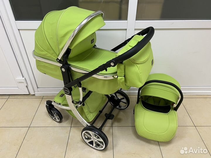 Новая коляска 3 в 1 трансформер эко-кожа