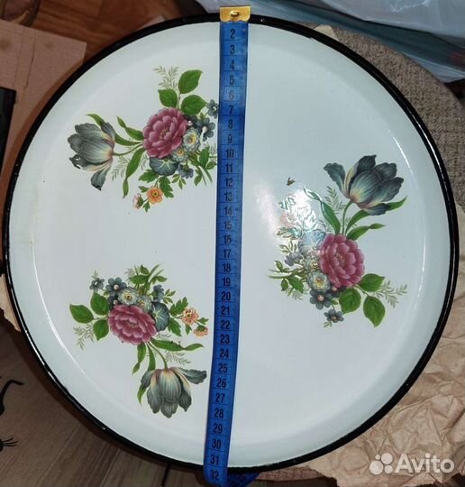 Блюдо большое СССР эмаль